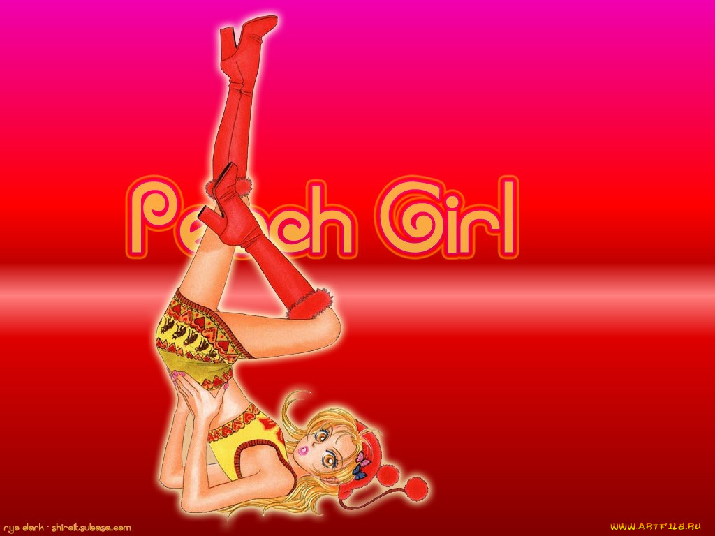 , peach, girl